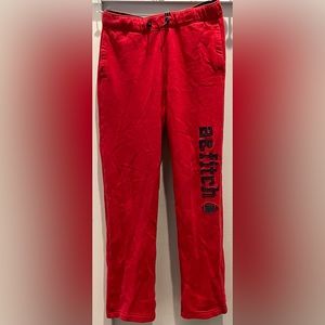 Abercrombie Kids Red Fleece Lined Sweatpants - Size 13/14